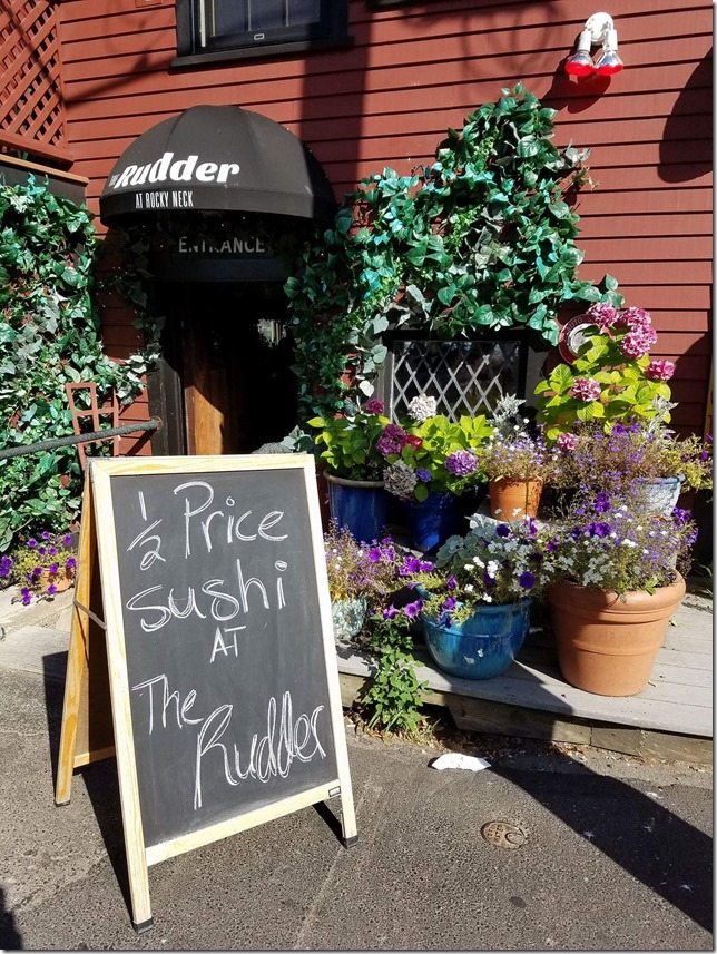 1/2 Price menu at The Rudder, including Sushi, every day till the end ...
